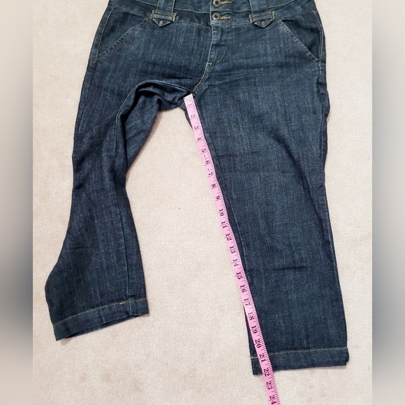 CB Established 1962 Womens Size 8 Dark Wash Stretch Trouser Capris - Picture 8 of 12